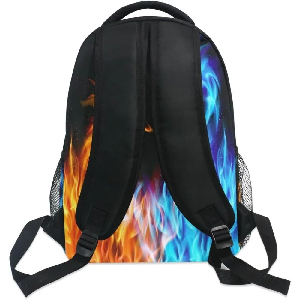 Boys Red Blue Fire Dragon Laptop Galaxy Teens Monster Animal Water Resistant Bag